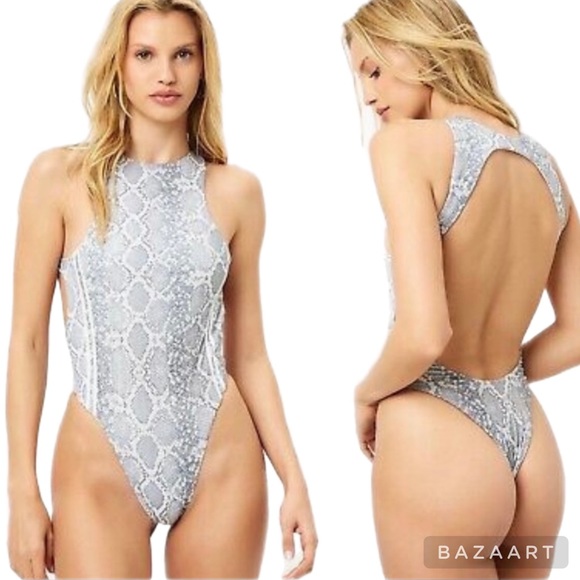 Frankies Bikinis Coastline Python One Piece Bikini - Picture 2 of 7